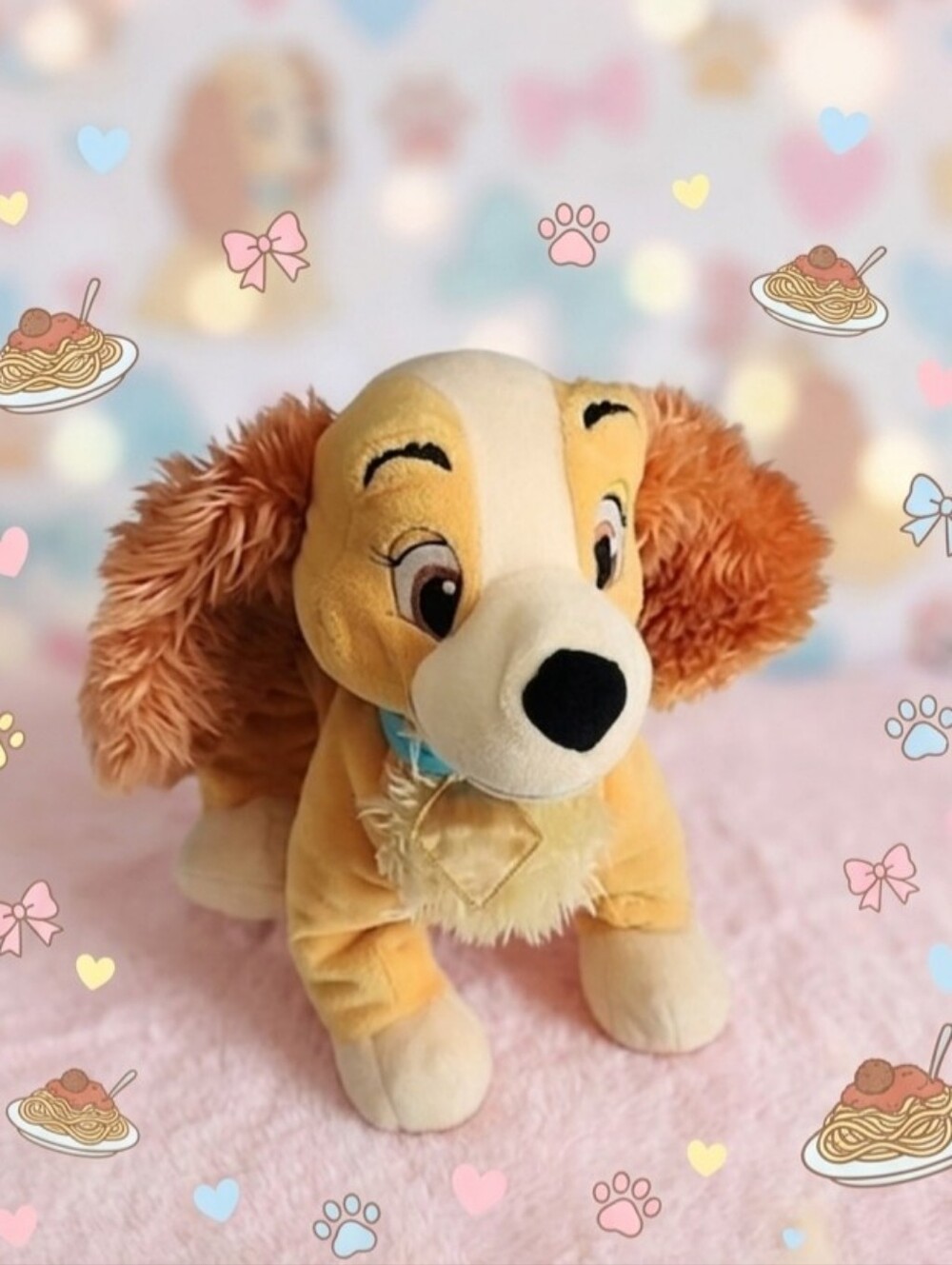 Disney Store Lady & The Tramp Plush 14” Cocker Spaniel Dog